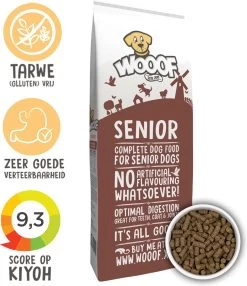 WOOOF Senior 18KG – Geperst Senior Hondenvoer – Geperste Senior Hondenbrokken – Senior Droogvoer