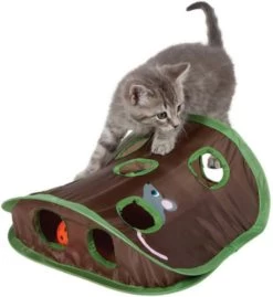 Huisdier Kat Muizen Game Intelligentie Speelgoed Bell Tent Met 9 Gat Katten Spelen Tunnel Opvouwbare Muis Jaag Speelgoed Houdt Kitten In Actieve Huisdieren