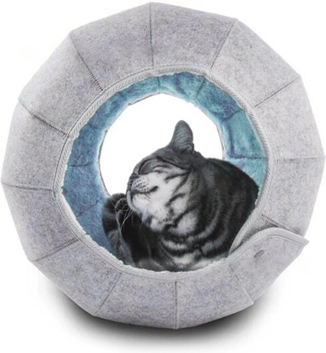 Donut Vorm Katten Bed Huis Huiskamer Slaapkamer, Kat Speelgoed Huisje Interactieve Zachte Kitten Opvouwbare Huis Pet Tunnel Speelgoed Bedje 3 Donut Vorm Katten Bed Huis Huiskamer Slaapkamer, Kat Speelgoed Huisje Interactieve Zachte Kitten Opvouwbare Huis Pet Tunnel Speelgoed Bedje
