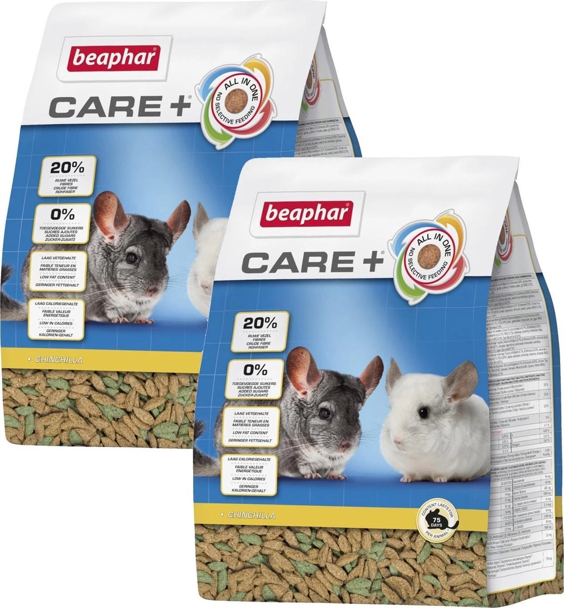 Beaphar Xtravital Care+ Chinchilla – 2 St à 1,5 Kg – Chinchillavoer 3 Beaphar Xtravital Care+ Chinchilla – 2 St à 1,5 Kg – Chinchillavoer
