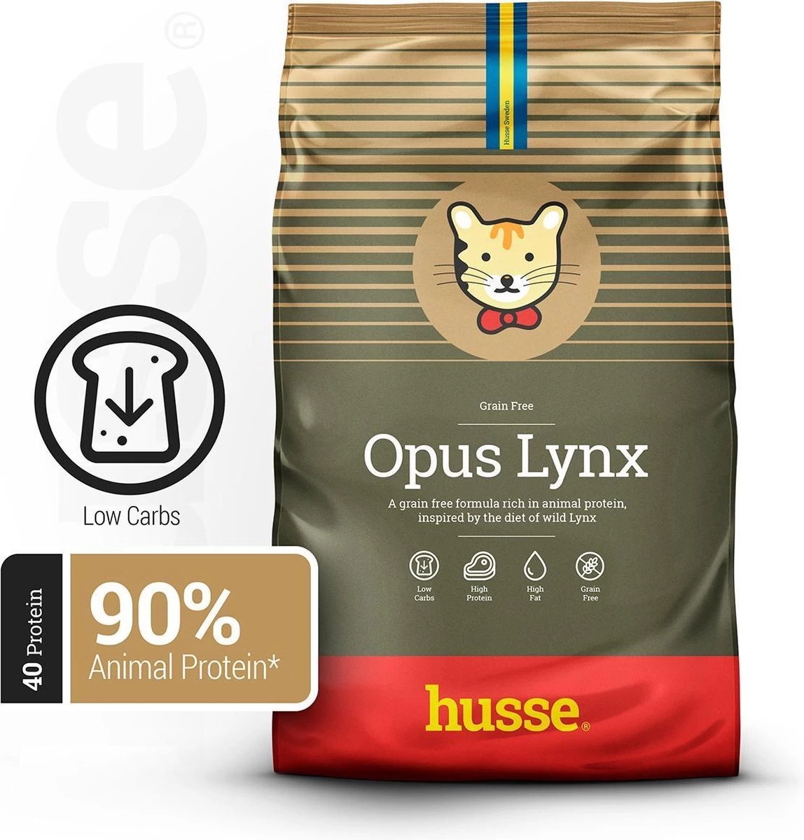 Husse Opus Lynx Graanvrij Kattenvoer – 3 X 7 Kg 3 Husse Opus Lynx Graanvrij Kattenvoer – 3 X 7 Kg