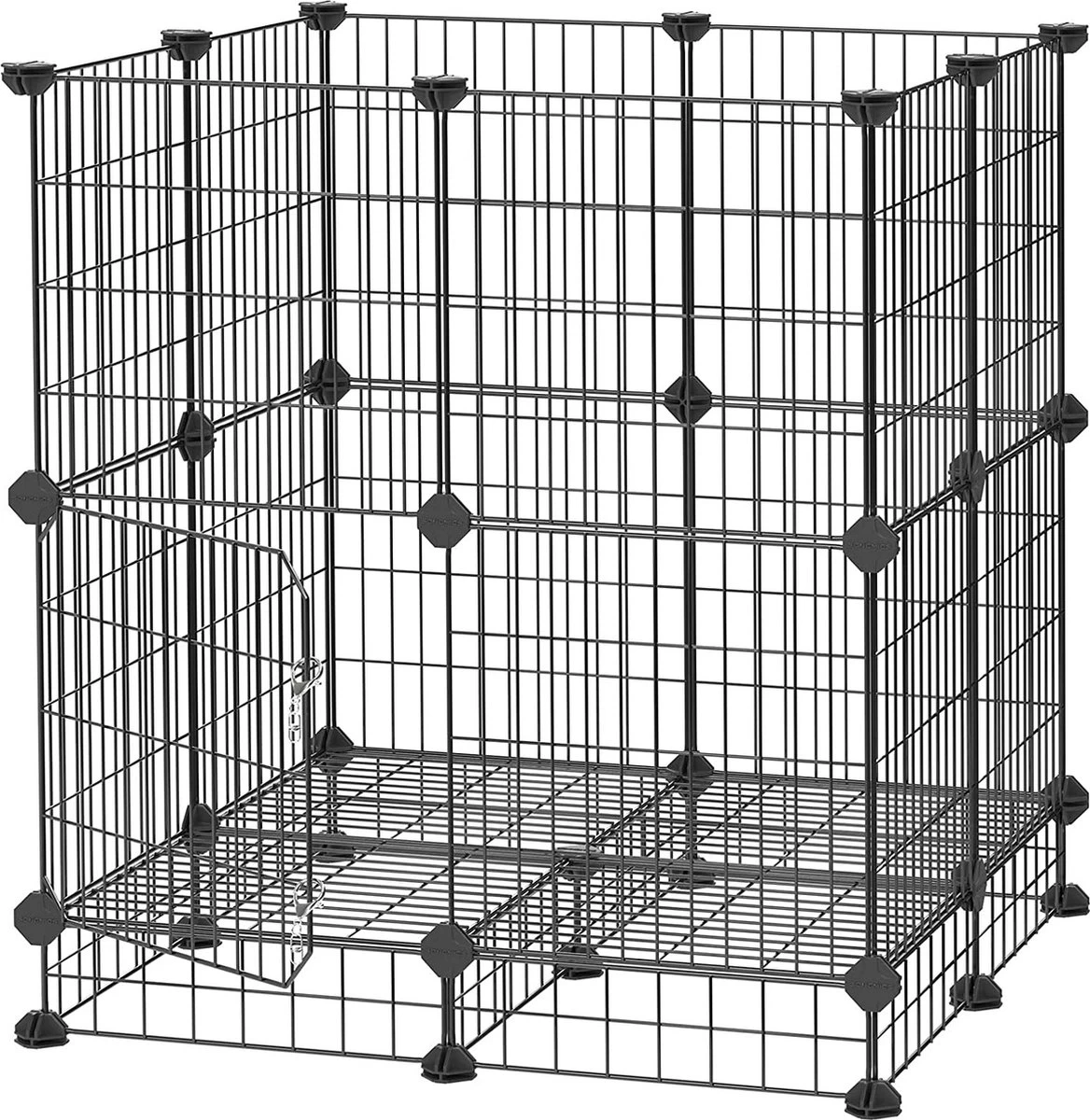 ZAZA Home Metalen Gaaskooi Voor Kleine Dieren, Twee Lagen Uitbreidbaar Kooi Met Accessoires 3 ZAZA Home Metalen Gaaskooi Voor Kleine Dieren, Twee Lagen Uitbreidbaar Kooi Met Accessoires