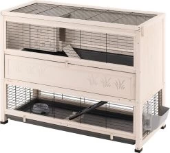 Ferplast Konijnenhok Cottage Large 129 X 103,5 Cm Hout Naturel