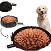 VEDIC® – XL Snuffelmat Bruin/Zwart – Hondenspeelgoed- Antischrok – 45 CM – Hondenspeelgoed – Honden En Katten – Intelligentie – Slow Feeder – Voerbak