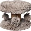 Topmast Krabpaal Fluffy Lycia – Beige – 25 X 25 X 20 Cm – Made In EU – Krabpaal Voor Kittens – Met Kattenspeeltjes – Sterk Sisal Touw – Mini Krabpaal -Flamingo Winkel 1200x1093