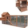 Mara Kippenhok XXL – Voor Buiten – Buitenverblijf – 2 Nestboxen – Konijnenhok – Hout – Bruin – 310 X 150 X 150 Cm -Flamingo Winkel 1200x1127