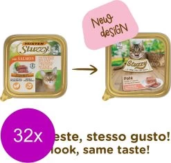 32x Stuzzy Kattenvoer Paté Zalm 100 Gr