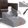 Hondentrap Voor Kleine Honden, 2 Treden Huisdiertrap, Sponstrap Voor Slaapbank, Antislip Oppervlak, Wasbaar, Verwijderbaar, Stuur 1 Pluizenroller -Flamingo Winkel 1200x1167 1