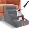 Hondentrap 4 Treden, Huisdiertrap Voor Grote Honden En Katten, Antislip Oppervlak, Wasbare Hondentrap Met Afneembare Hoes Voor Slaapbank Hoog Bed, Stuur 1 Pluizenroller -Flamingo Winkel 1200x1177 2