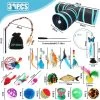 JOTOL 39pcs Kattenspeelgoed,Cat Interactive Wand Toy Set,Kattenspeelgoed Set Voor Indoor Katten Set Met Kattentunnels,Ballen,Veerspeelgoed,Pluche Speelgoed,Speelgoedmuizen Voor Indoor Katten Kitten -Flamingo Winkel 1200x1197