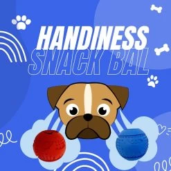 Handiness Snack Bal Rood – Honden Bal Met Voerdispenser – Duurzaam En Veilig- Interactief Hondenspeelgoed – Voor Grote En Kleine Honden – Mentale Stimulatie – Onverwoestbaar