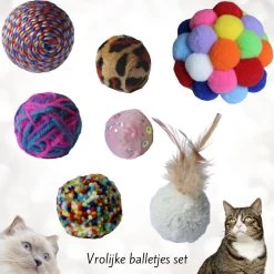 CHICNEST – Katten Speelgoed – Katten Speeltjes – Kitten Speeltjes – Kattenballetjes – Kitten Speelgoed – Speelgoed Voor Katten – Katten Speeltje Bal –