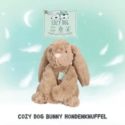 Cozy Dog Bunny Hondenknuffel – Knuffel Hond Met Hartslag – Hondenspeelgoed Vermindert Verlatingsangst – Biedt Rust, Warmte En Comfort – Bruin – Speciaal Voor Puppy’s