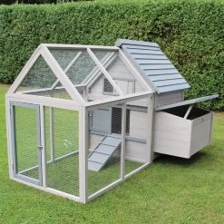 Kippenhok Met Buitenren – Konijnenhok – Cavia Kooi – Caviakooi – Knaagdieren Kooi – Hamsterkooi – Dierenverblijf -1665 (L) X 1210 (B) X 1120 Mm (H)