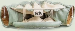 Luxe Kattentunnel XL Katten Bed Speelgoed – Groen Thee Winkel – 100cm