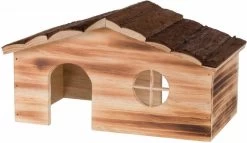 Trixie Huis Ragna 2 Uitgangen Konijn Schorshout Gevlamd 43x25x22 Cm