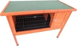 Duvo+ Woodland Konijnenhok Charlie Classic 116x63x91,6cm Houtkleurig + Gratis 100ml Drinkfles