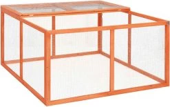 VidaXL Konijnenhok 124x120x60 Cm Massief Vurenhout