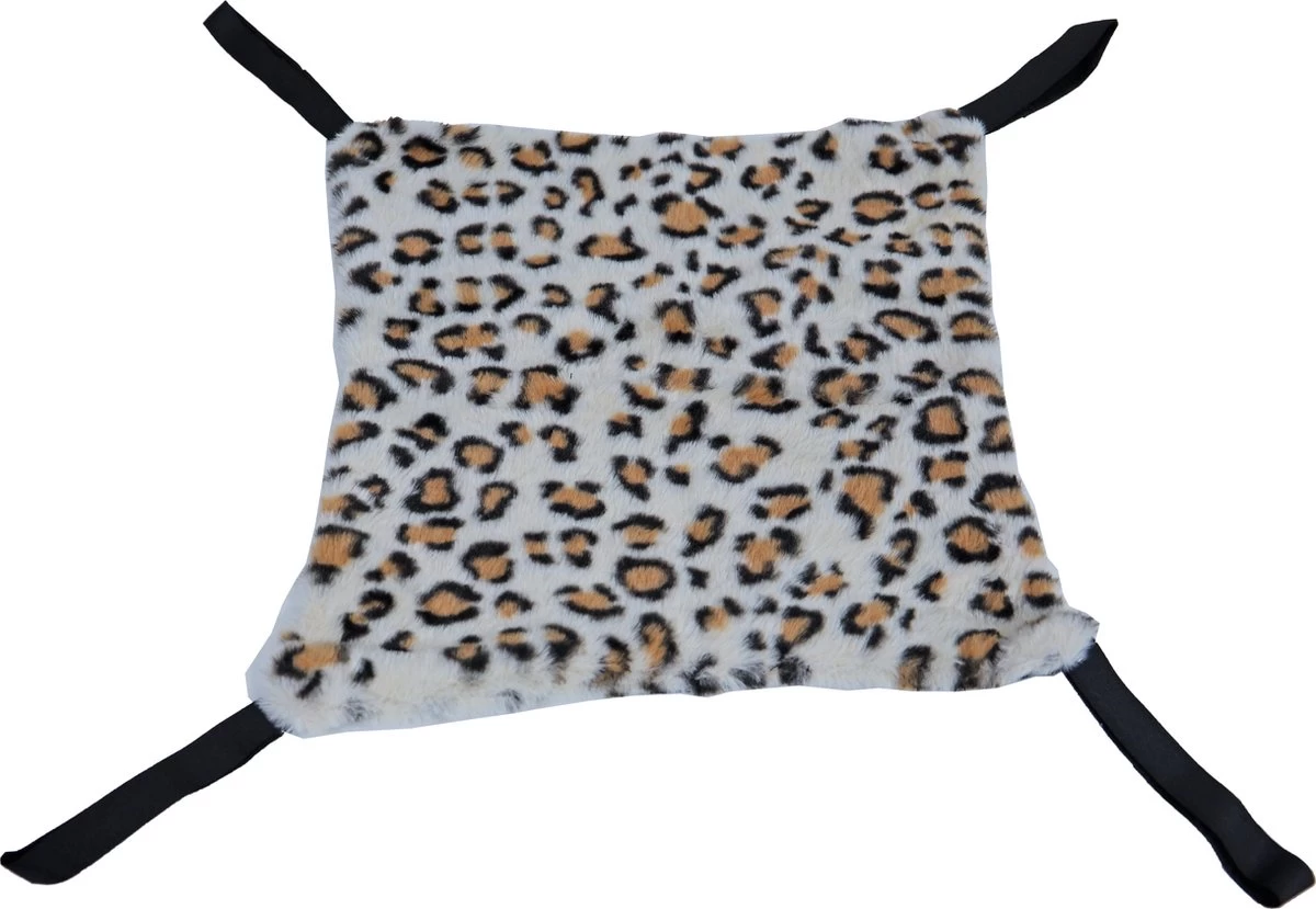 Knaagdierenspeelgoed – Hangmat Voor Knaagdieren – Pluche Luipaard Print – Afmeting: 35 Cm. 3 Knaagdierenspeelgoed – Hangmat Voor Knaagdieren – Pluche Luipaard Print – Afmeting: 35 Cm.