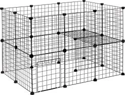 EUGAD Kleine Dier Kinderbox DIY Huisdieren Kooi Oefening Hek Indoor Voor Cavia’s Konijnen Konijnen Hamster Chinchilla’s Egels