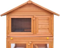 VidaXL Konijnenhok Voor Buiten Met 3 Verdiepingen Hout