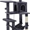 Krabpaal Met Hangmat Voor Meerdere Katten, Kattenboom, Rookgrijs -Flamingo Winkel 663x1200