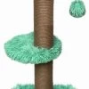 Topmast Krabpaal Fluffy Merida – Groen – 34 X 34 X 67 Cm – Made In EU – Krabpaal Voor Katten – Sterk Sisal Touw – Met Kattenballetje -Flamingo Winkel 684x1200