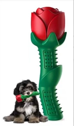 Bijtspeelgoed Rose Gift Voor Kleine Honden Of Puppies – Rood