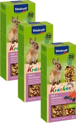 Vitakraft Konijn Kracker – Konijnensnack – 3 X Bosbessen