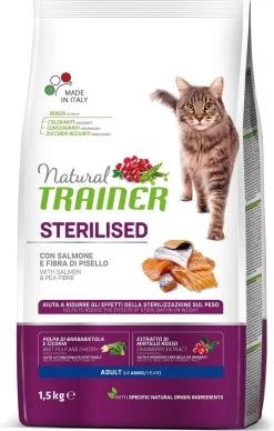 Trainer Natural Trainer – Salmon (sterilised) – Kattenvoer – 1,5 Kg – Hoog Vleesgehalte