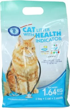 Kattenbak Vulling Met Gezondheidsindicator – Identificeert Of Jouw Kat Ziek Is – Sterk Geurbindend – Niet Klonterend – Antibacteriële Werking – Stofvrij – 1,64 Kg