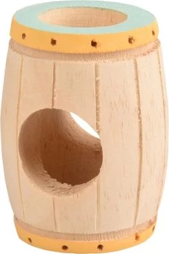 Flamingo – Hamsterspeelgoed Ton – Bruin – 9 X 6.5 X 6.5 Cm