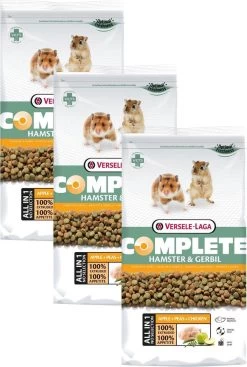 Versele-Laga Complete Hamster & Gerbil – Hamstervoer – 3 X 2 Kg
