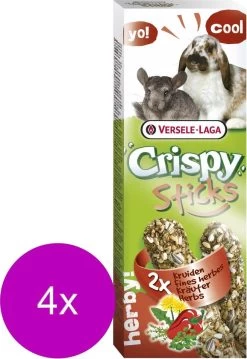 Versele-Laga Crispy Sticks Konijn Kruiden – Konijnensnack – 4 X 2×55 G