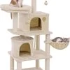 Krabpaal – Krabpaal Voor Katten – Kattenmand – 60 X 50 X 156 – Beige -Flamingo Winkel 852x1200