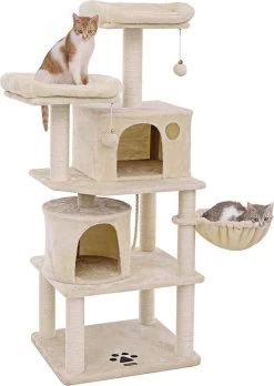 Krabpaal – Krabpaal Voor Katten – Kattenmand – 60 X 50 X 156 – Beige