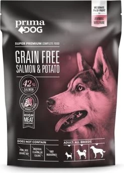 PrimaDog Adult – Graanvrij Droog Hondenvoer Zalm & Aardappel – 1,5 Kg – Voor Alle Rassen