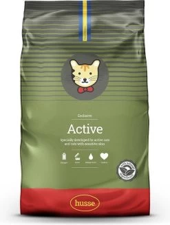 Husse Exclusive Active – Kattenvoer – 2 X 2 Kg