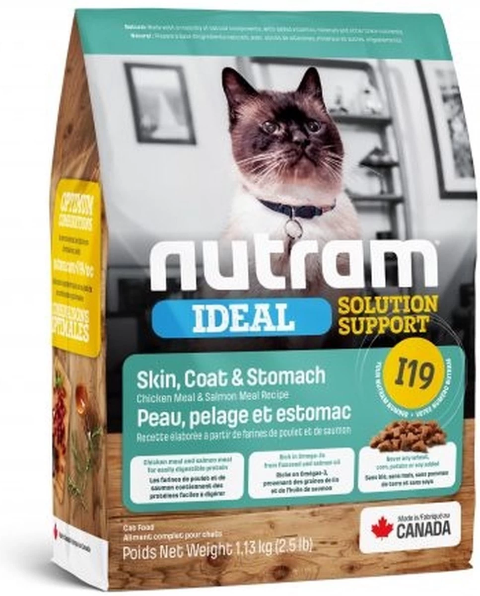Nutram Kattenvoer Sensitive Skin Coat I19 5,4 Kg – Kat 3 Nutram Kattenvoer Sensitive Skin Coat I19 5,4 Kg – Kat