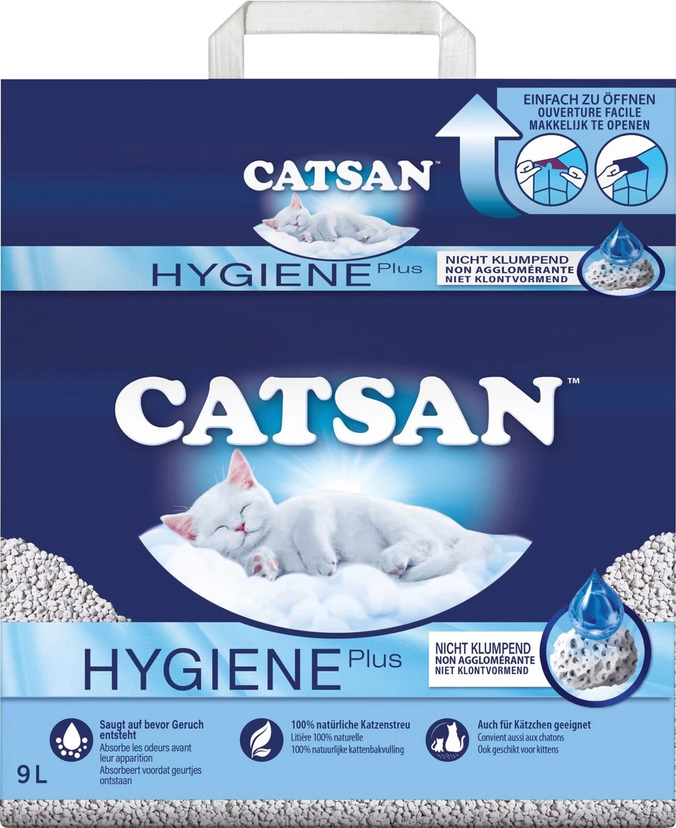 CATSAN Kattenbakvulling Hygiene Plus, Klontervrij, 9 L 3 CATSAN Kattenbakvulling Hygiene Plus, Klontervrij, 9 L