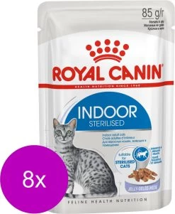 Royal Canin Indoor In Jelly – Kattenvoer – 8 X 12 X 85 G
